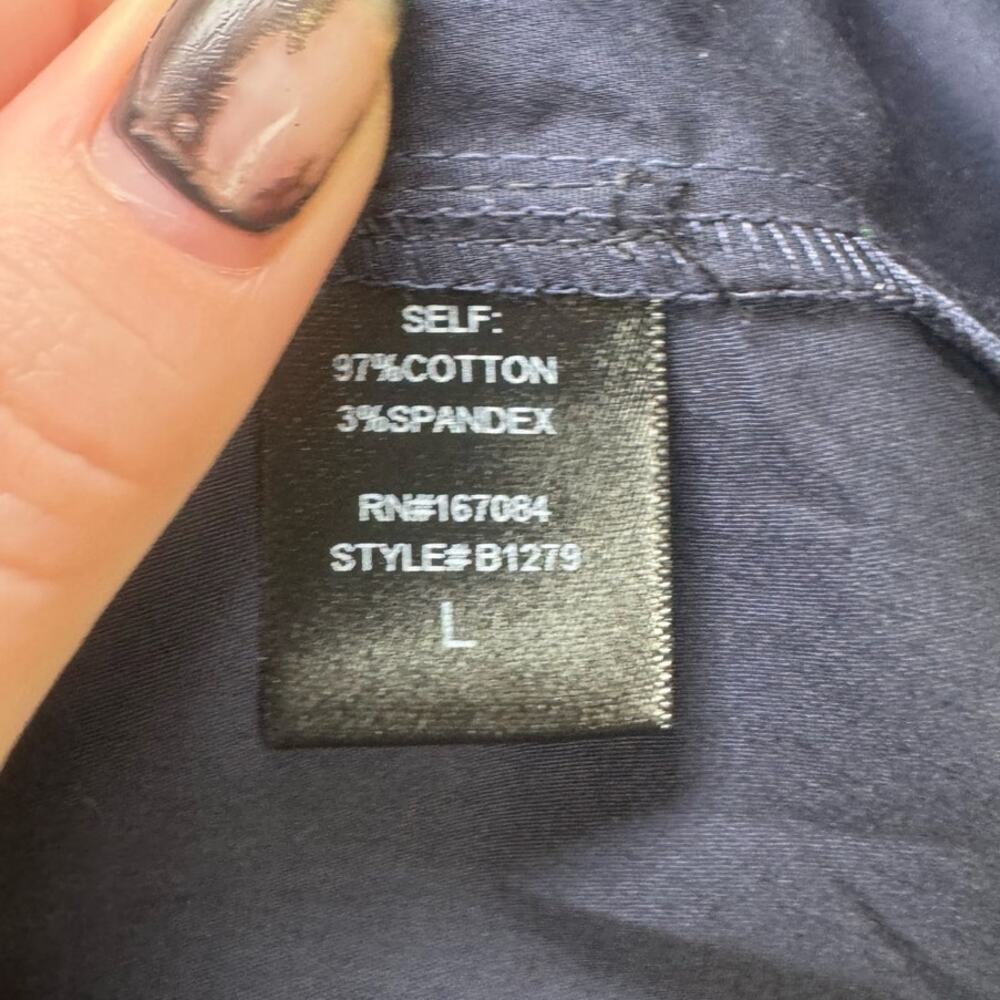 Tuckernuck New Briana Dress Midi Button Down Long Sleeves Dark Navy Size Large - Picture 12 of 15